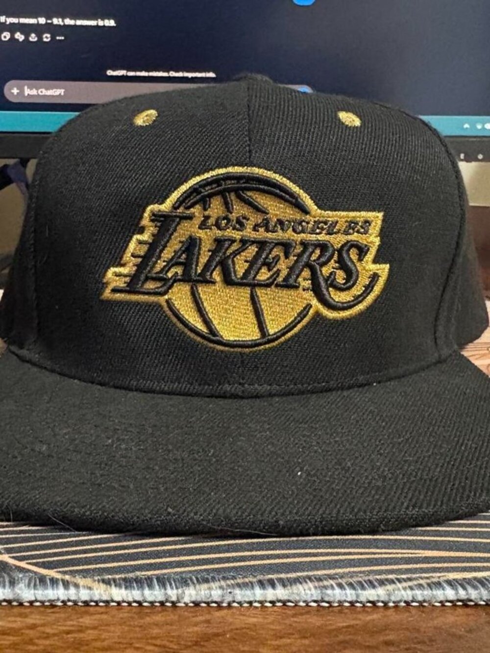Los Angeles Lakers NBA Black Snapback Hat Cap